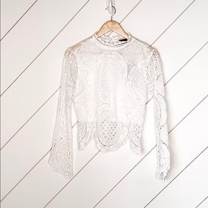 NWT Lace crop top | M